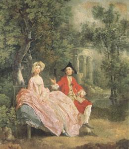 Thomas Gainsborough Conversation in a Park(perhaps the Artist and His Wife) (mk05) France oil painting art